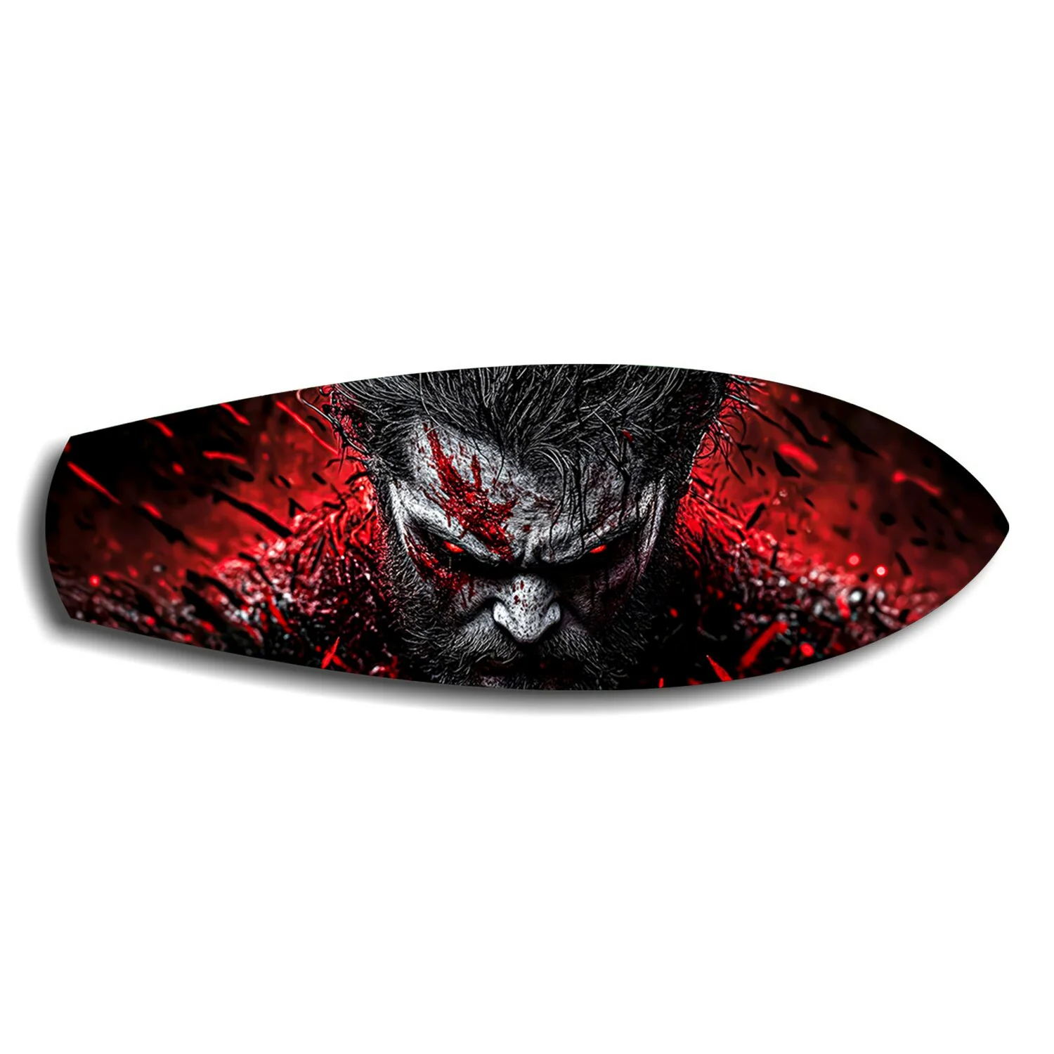 Brutal Warrior Bloody Portrait Glass Wall Art - Image 6