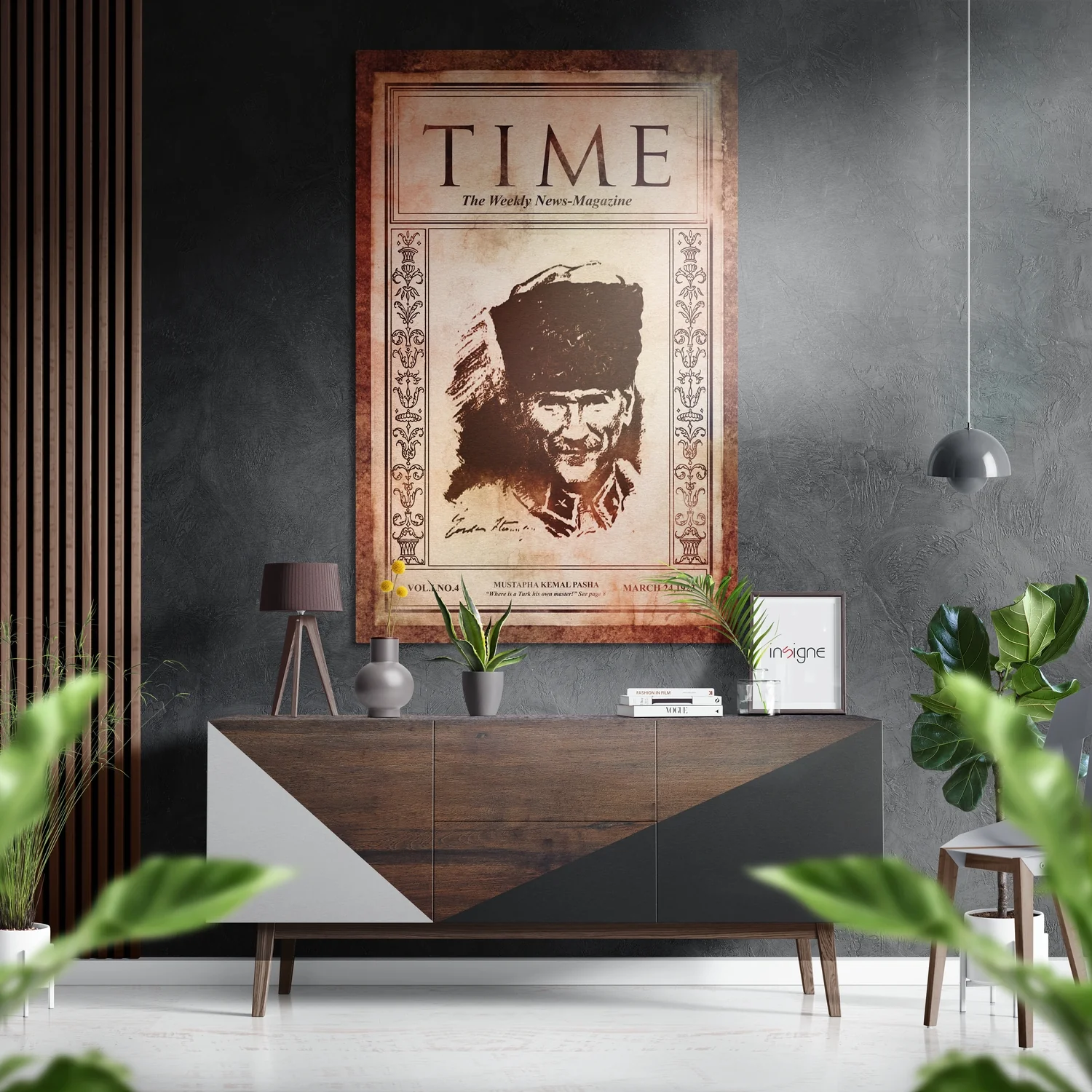 Atatürk Brushed Aluminium Dibond Wall Art