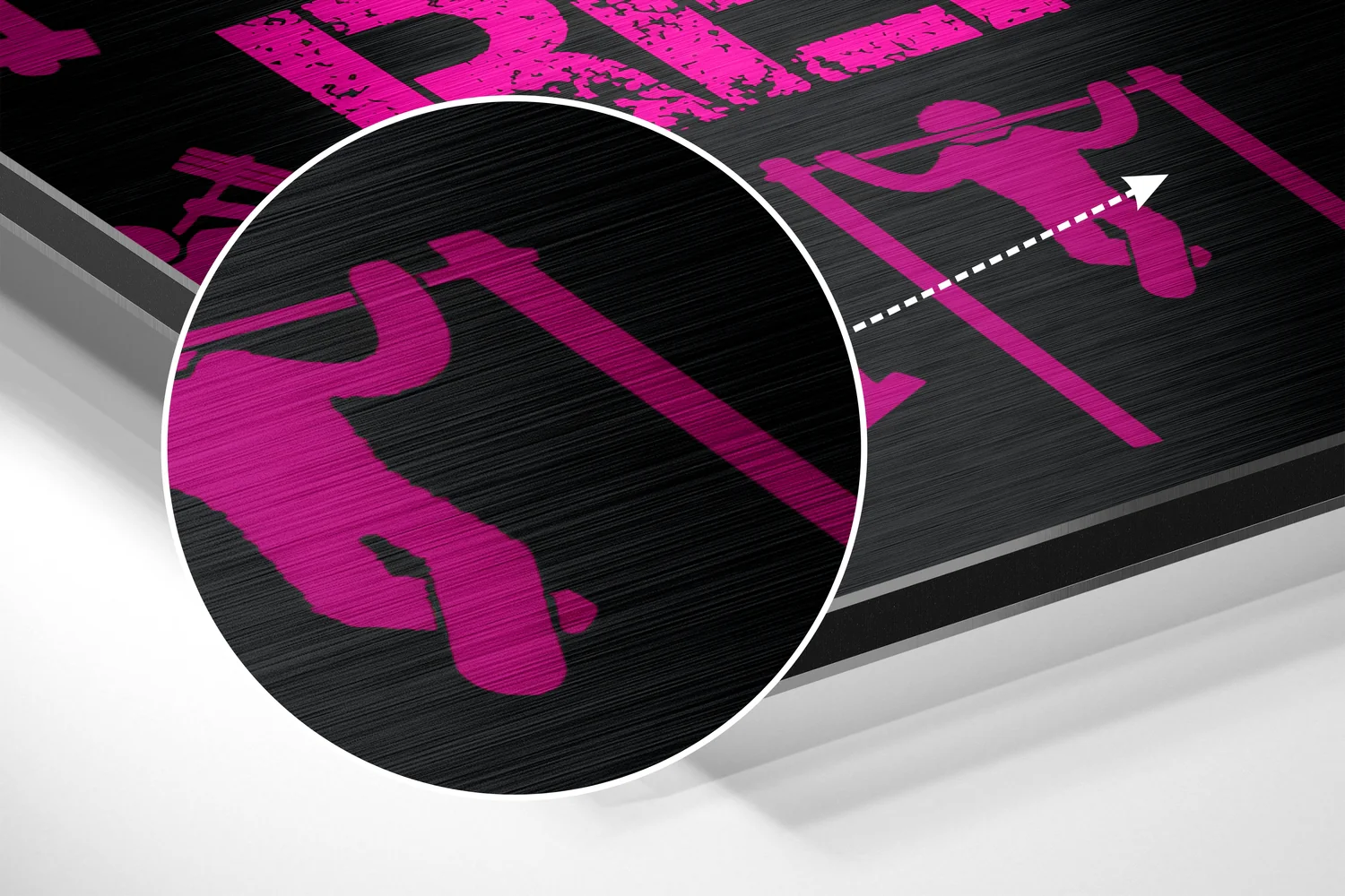 Eat, Lift, Sleep Brushed Aluminium Dibond Wall Art - Image 3