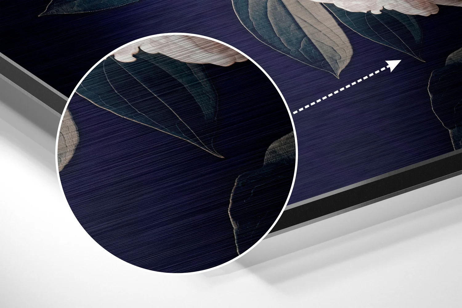Flowers Brushed Aluminium Dibond Wall Art - Image 3