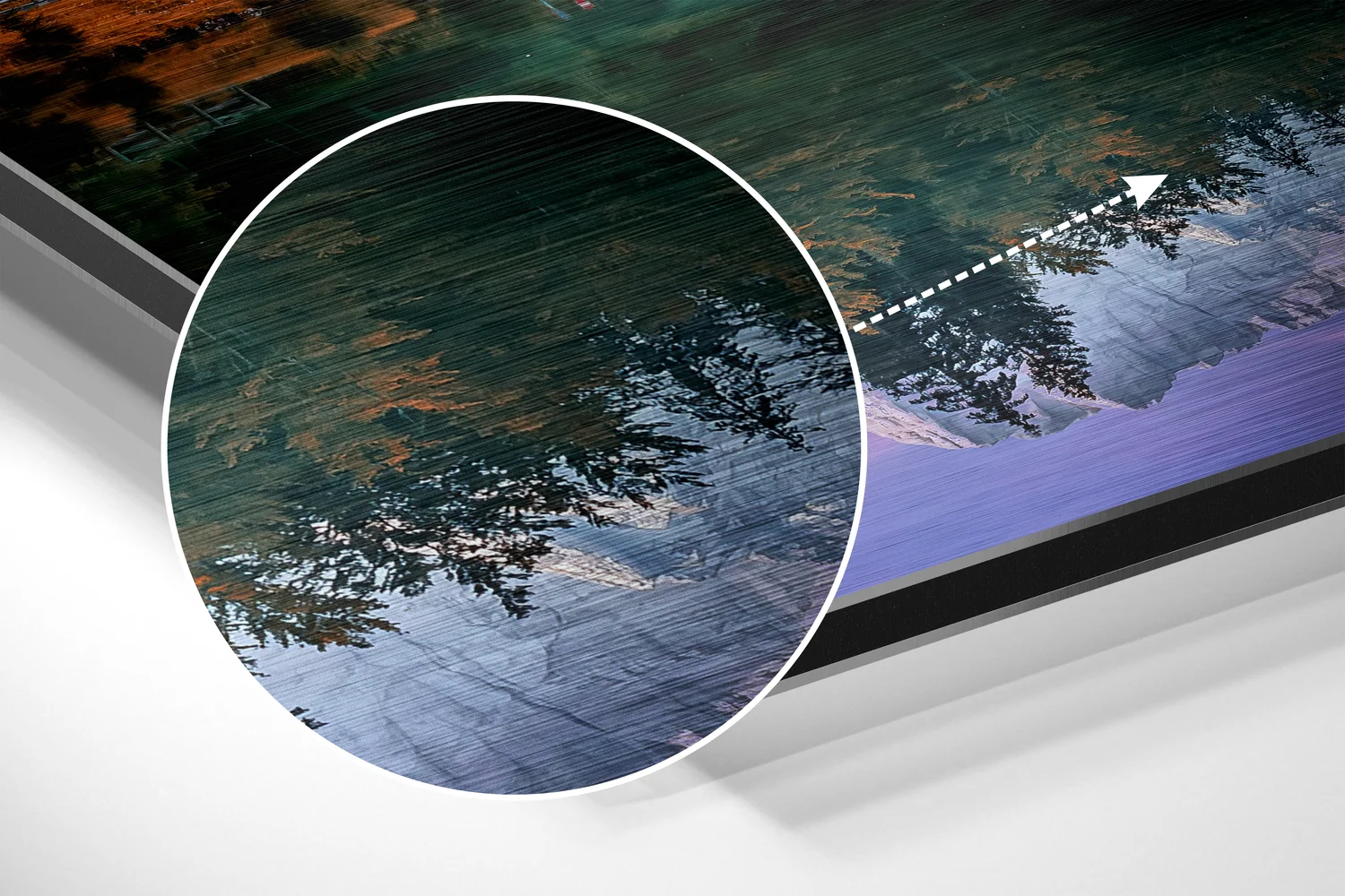 Lake View Brushed Aluminium Dibond Wall Art - Image 3