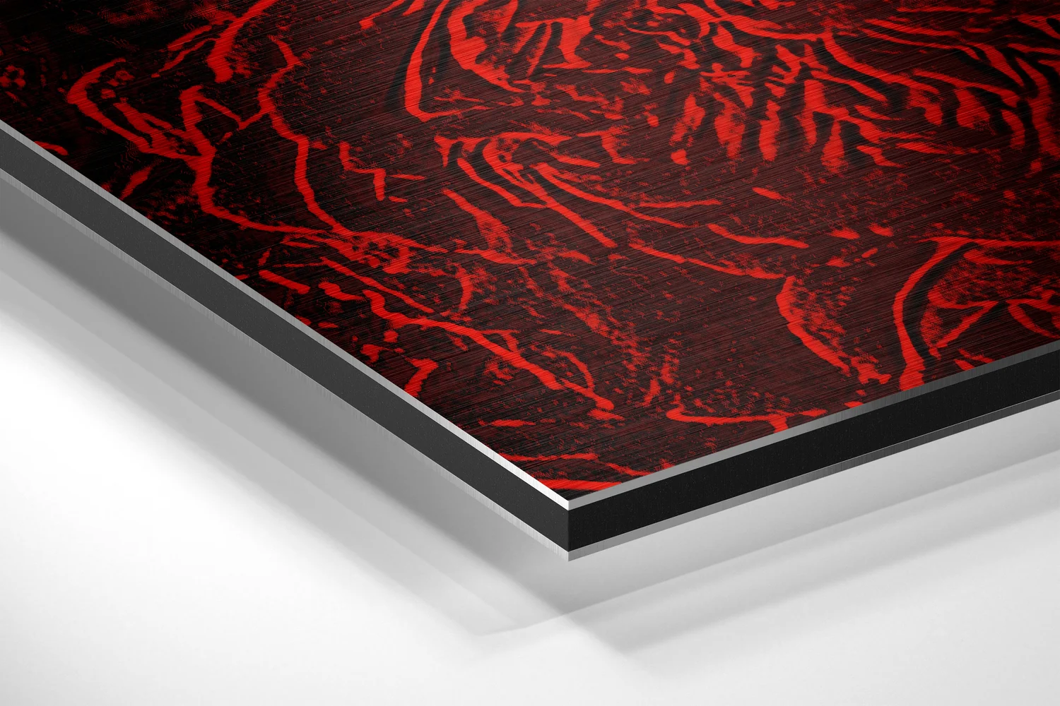 Abstract Roses Brushed Aluminium Dibond Wall Art - Image 2