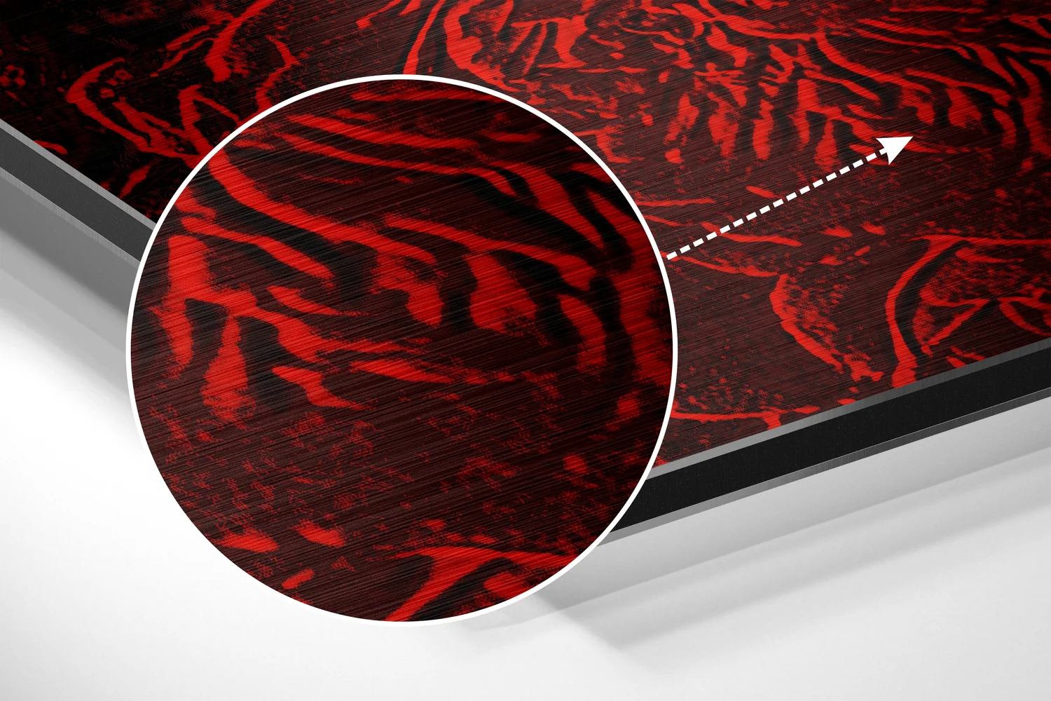 Abstract Roses Brushed Aluminium Dibond Wall Art - Image 3