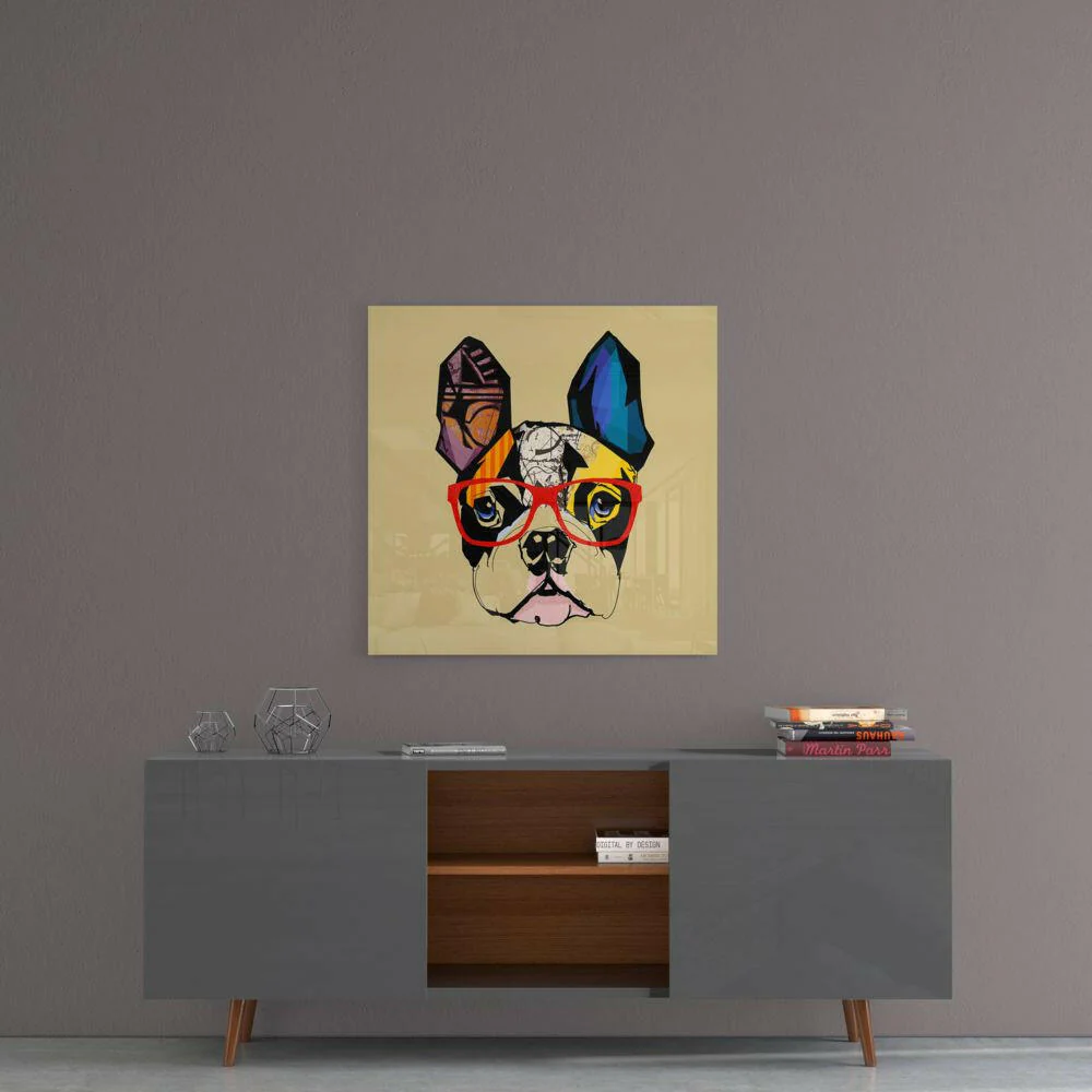 Bulldog Dog Glass Wall Art - Image 4