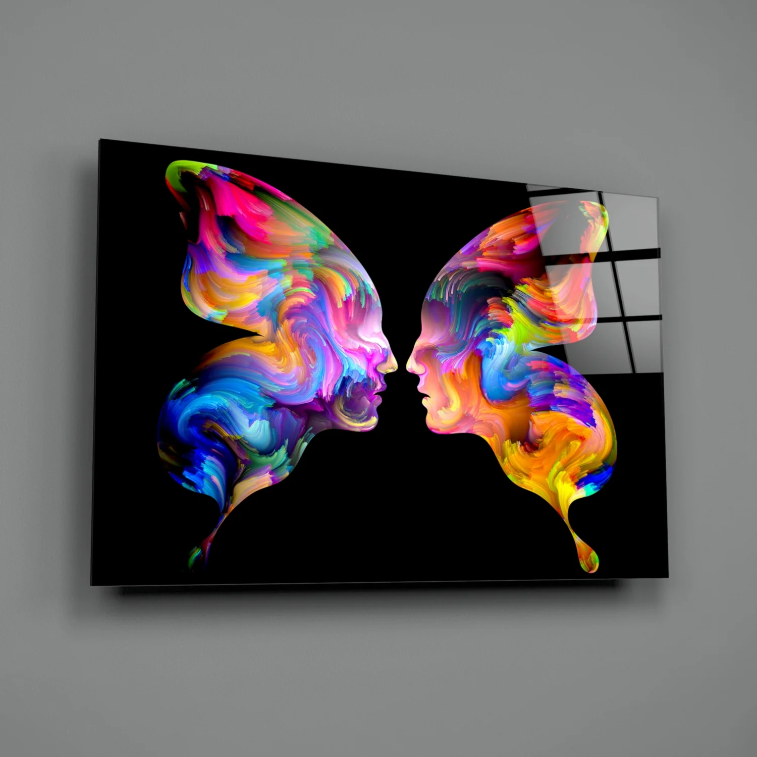 Butterfly Silhouettes Glass Wall Art - Image 2