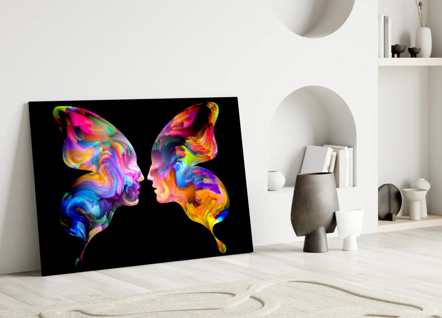 Butterfly Silhouettes Glass Wall Art - Image 3