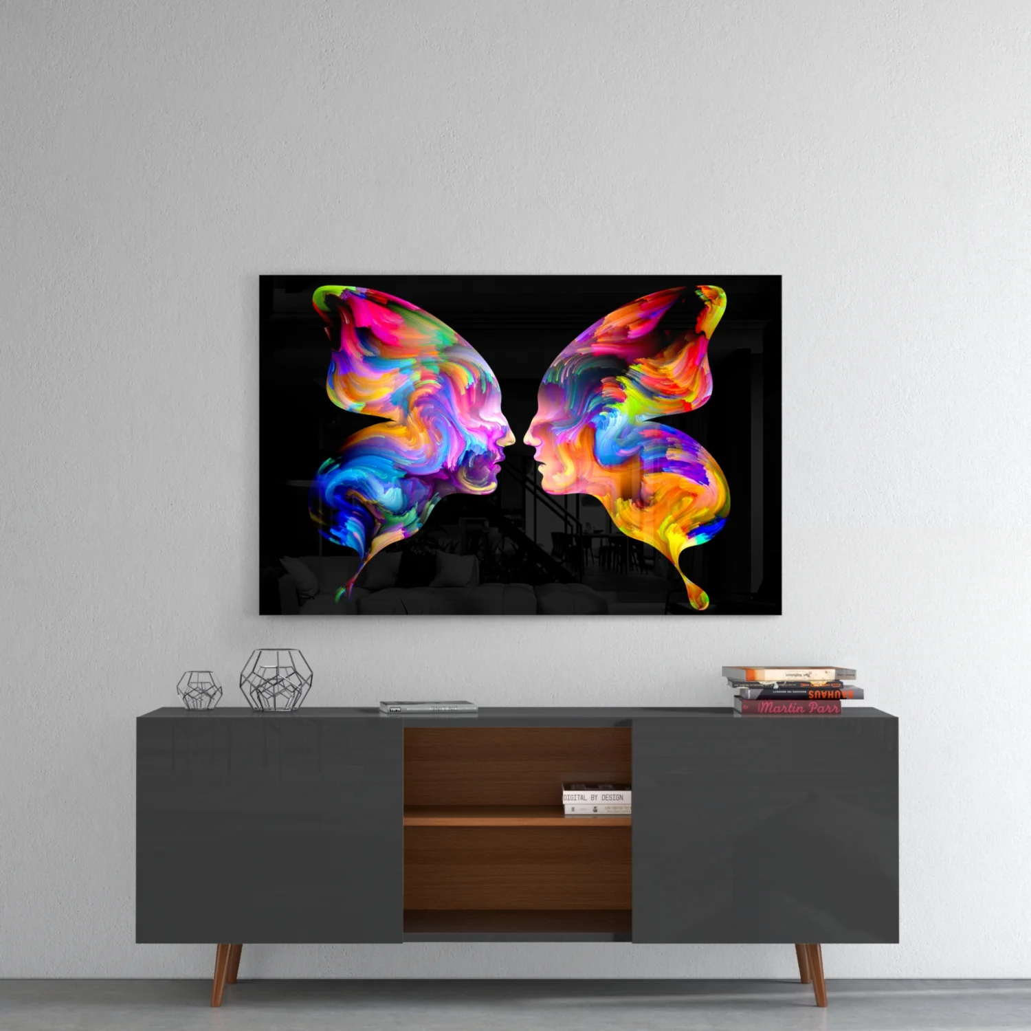 Butterfly Silhouettes Glass Wall Art - Image 8