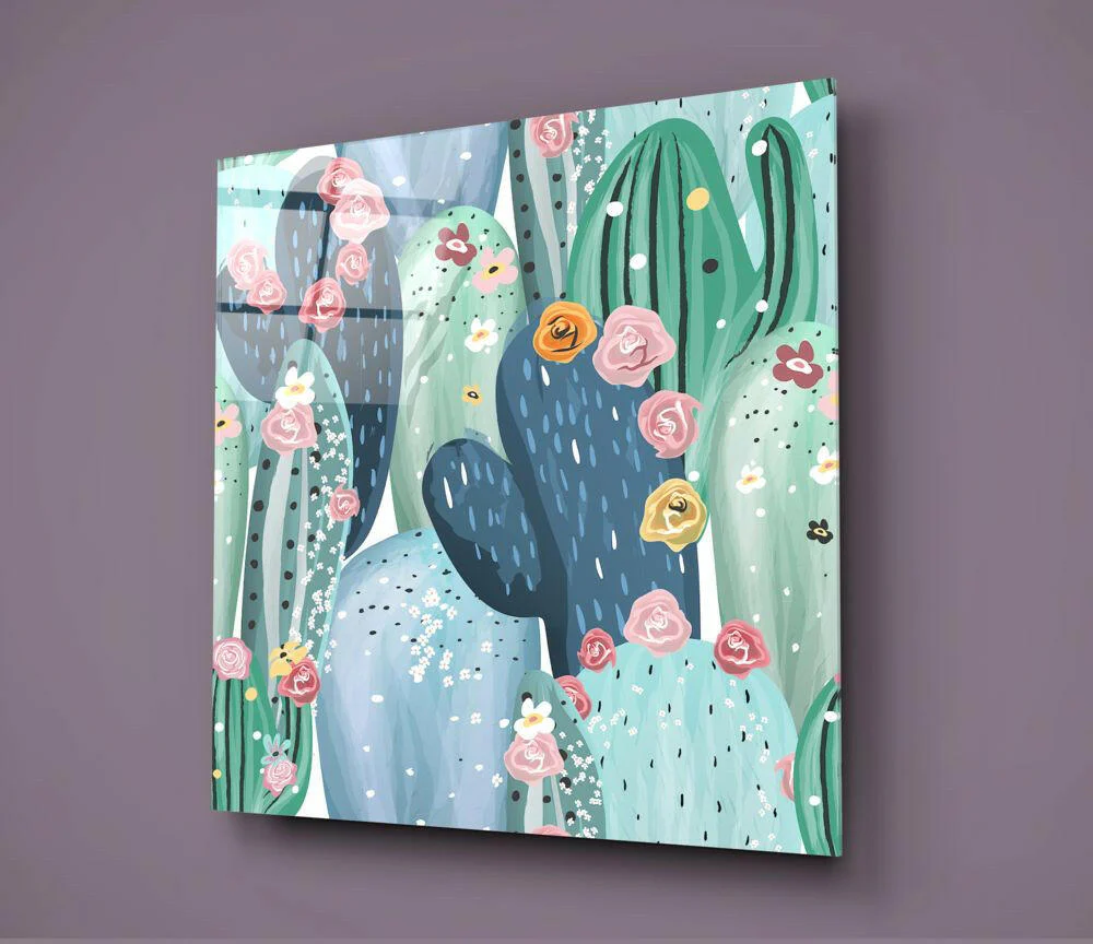 Cactus Glass Wall Art - Image 2