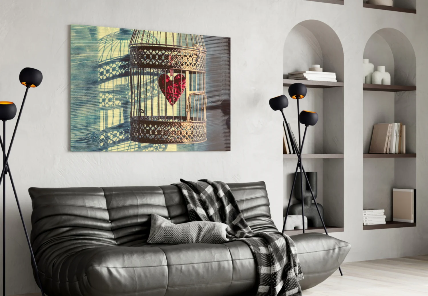 Caged Heart Glass Wall Art - Image 4
