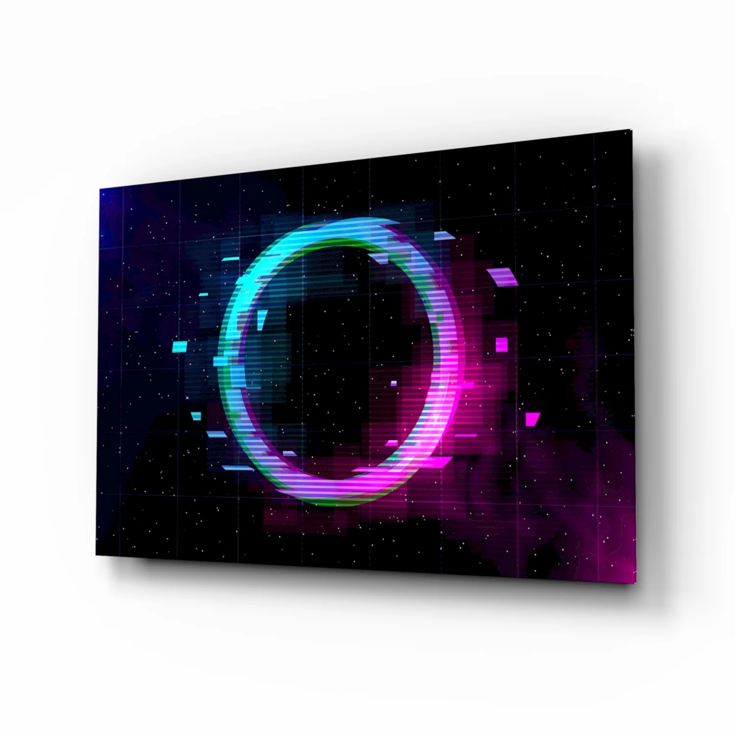 Neon Circle Glass Wall Art - Image 2