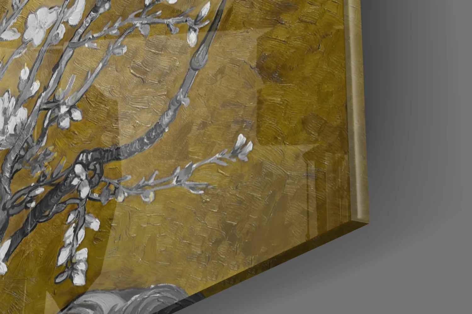 White Flowers Glass Wall Art - Image 8