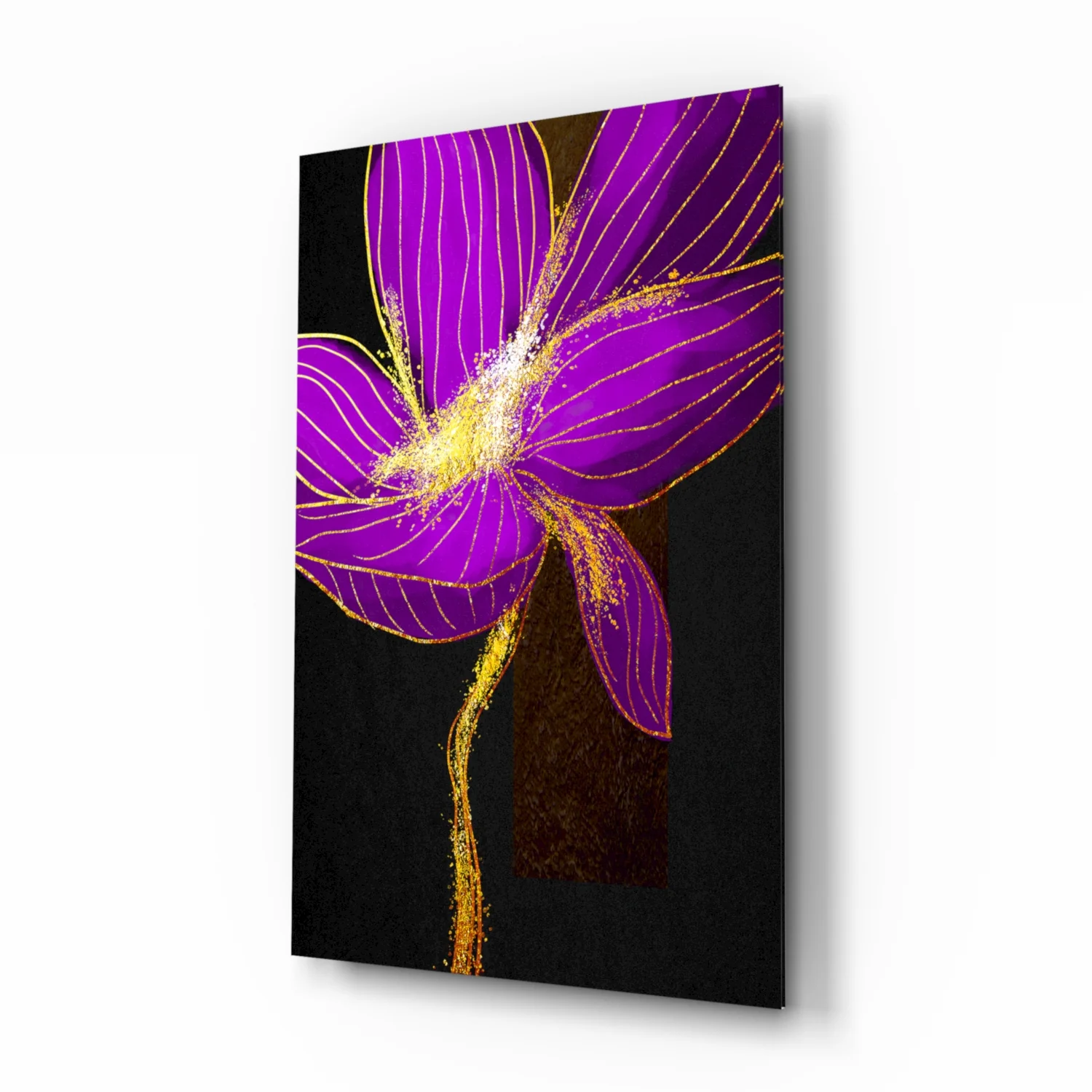 Purple Flower Glass Wall Art - Image 2