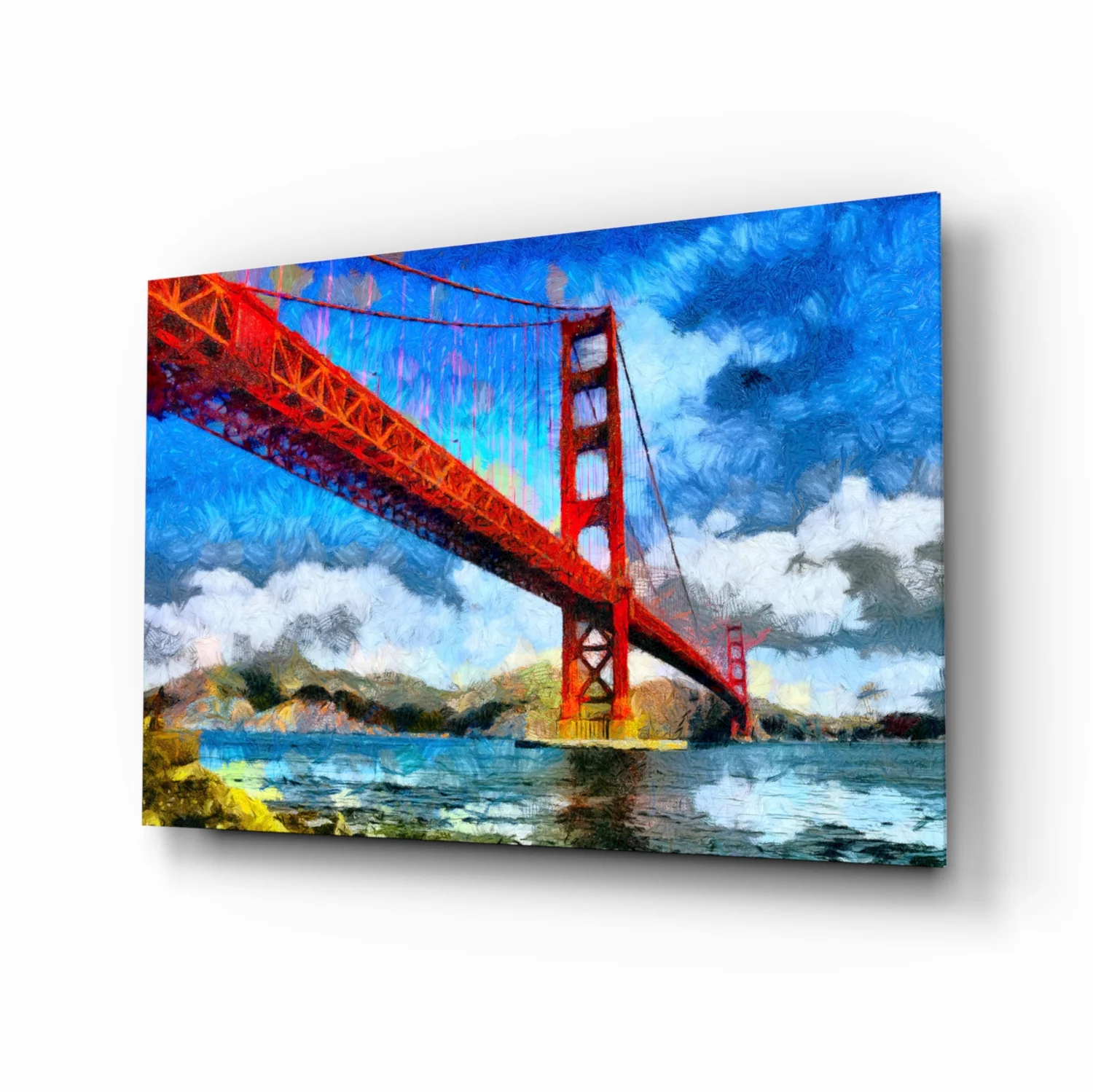 Golden Gate Bridge Glass Wall Art - Image 2