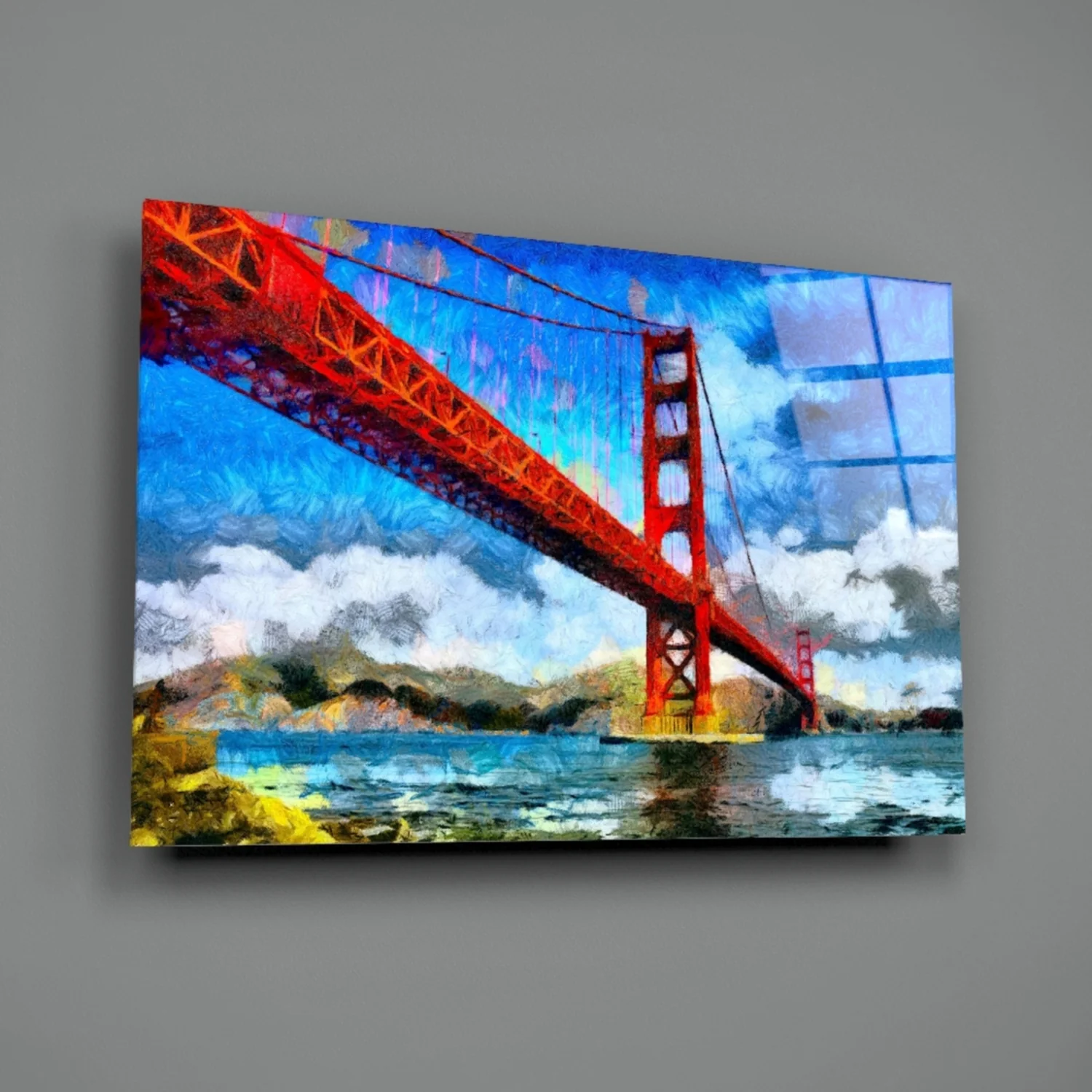 Golden Gate Bridge Glass Wall Art - Image 3