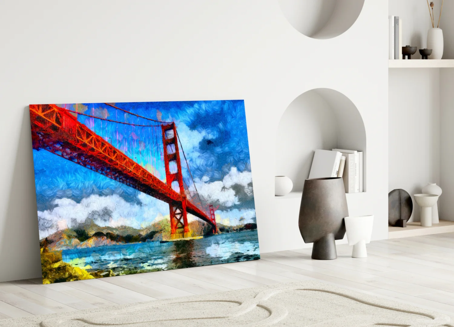 Golden Gate Bridge Glass Wall Art - Image 4