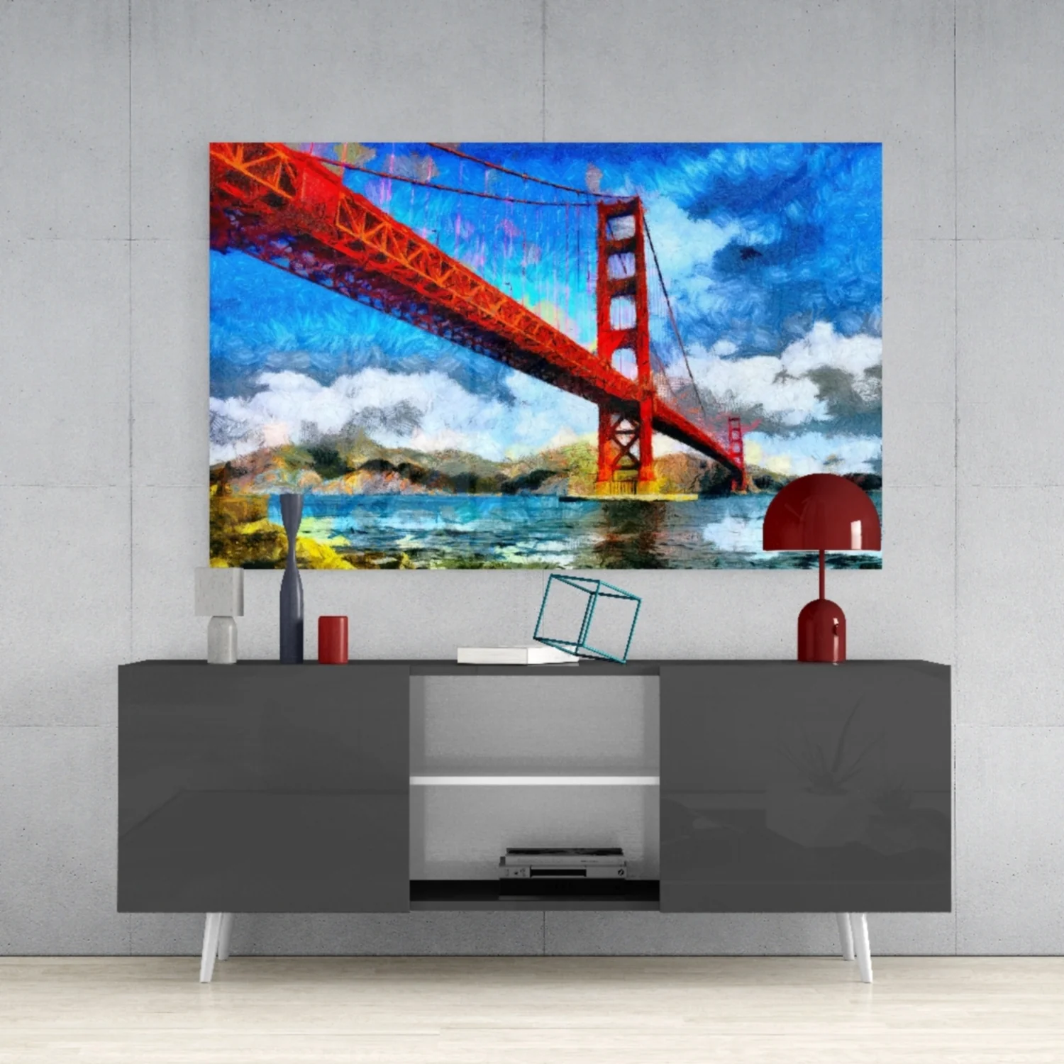 Golden Gate Bridge Glass Wall Art - Image 9