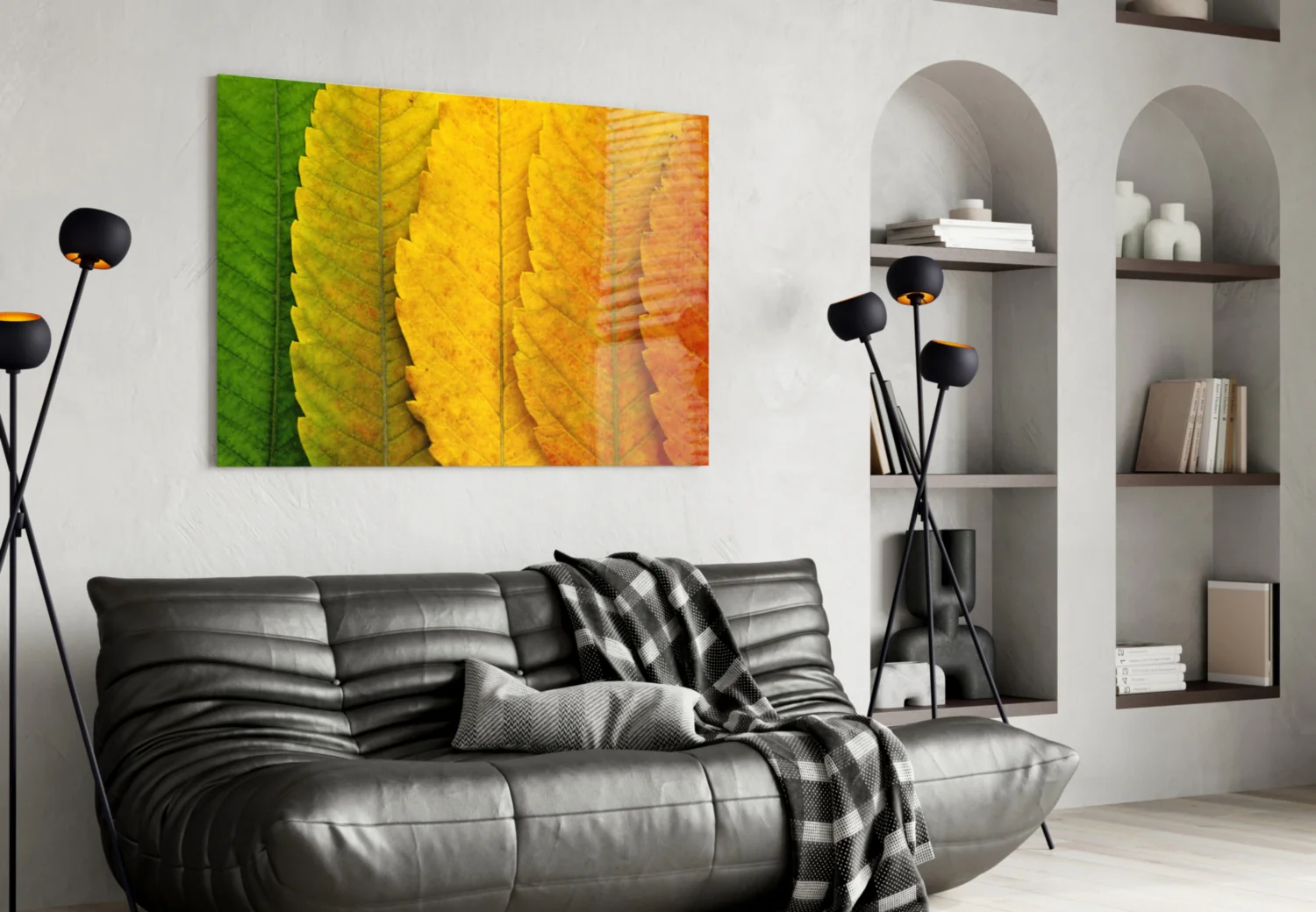 Autumn Leaves Glass Wall Art - Image 5