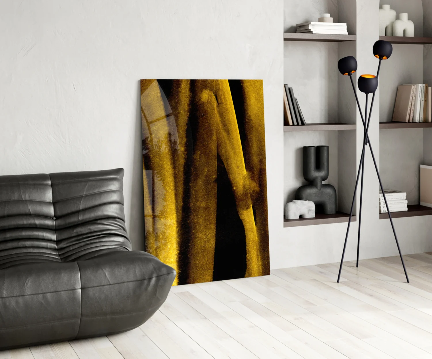 Yellow Story Glass Wall Art - Image 6