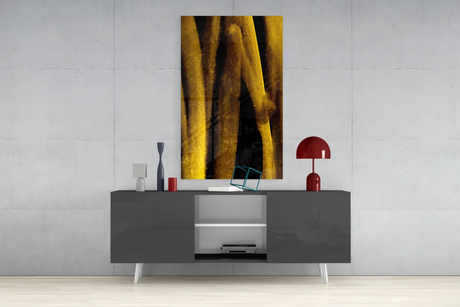 Yellow Story Glass Wall Art - Image 9