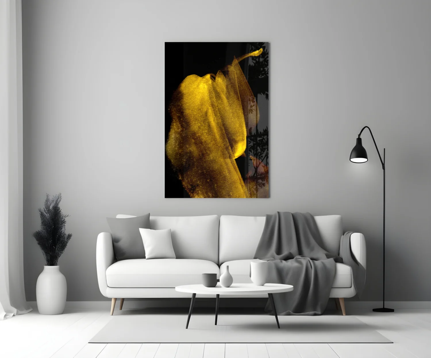 Yellow Story Glass Wall Art - Image 4