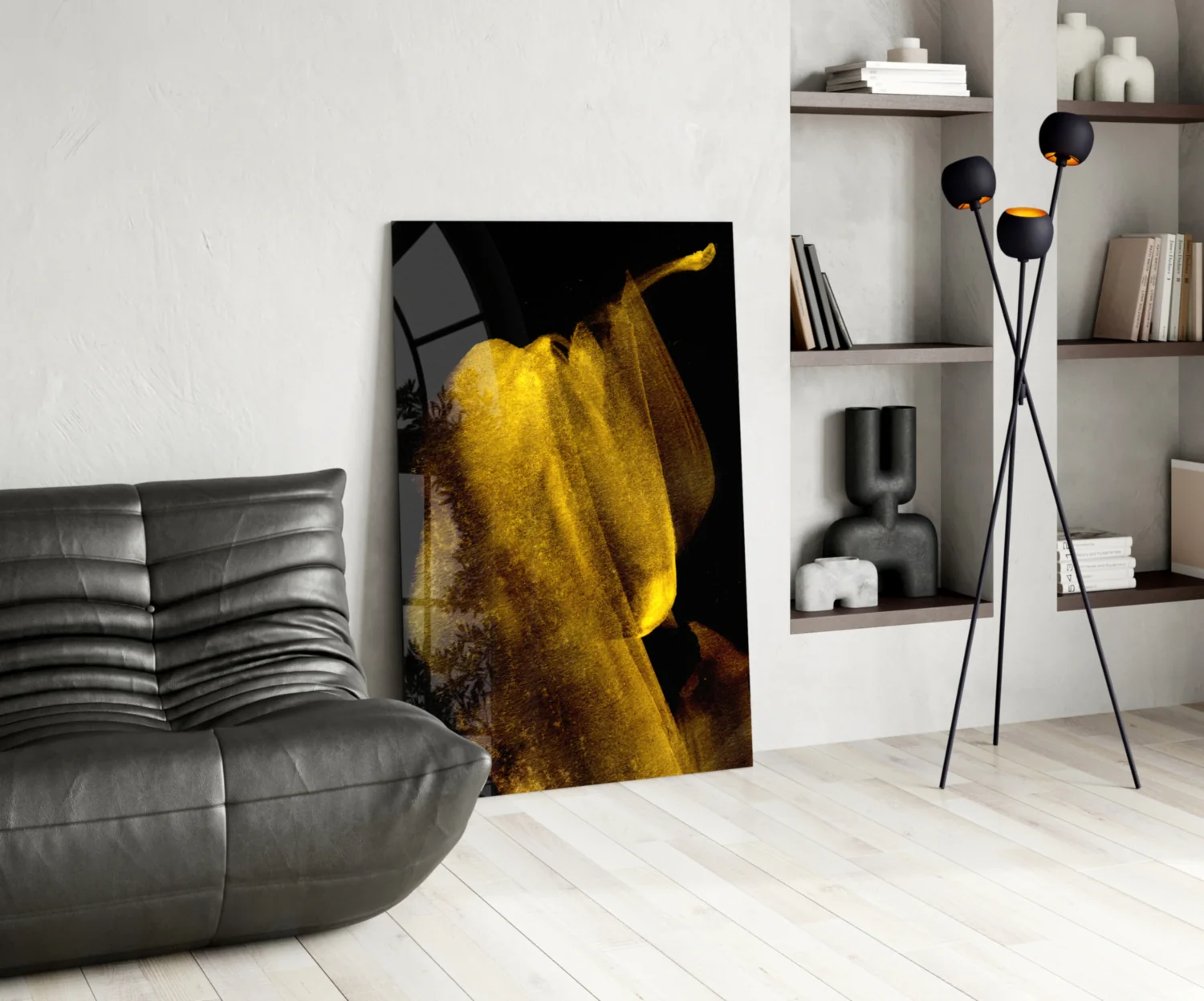 Yellow Story Glass Wall Art - Image 6