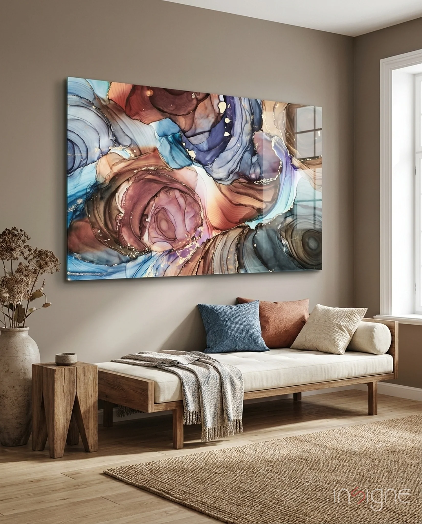 Marble Glass Wall Art