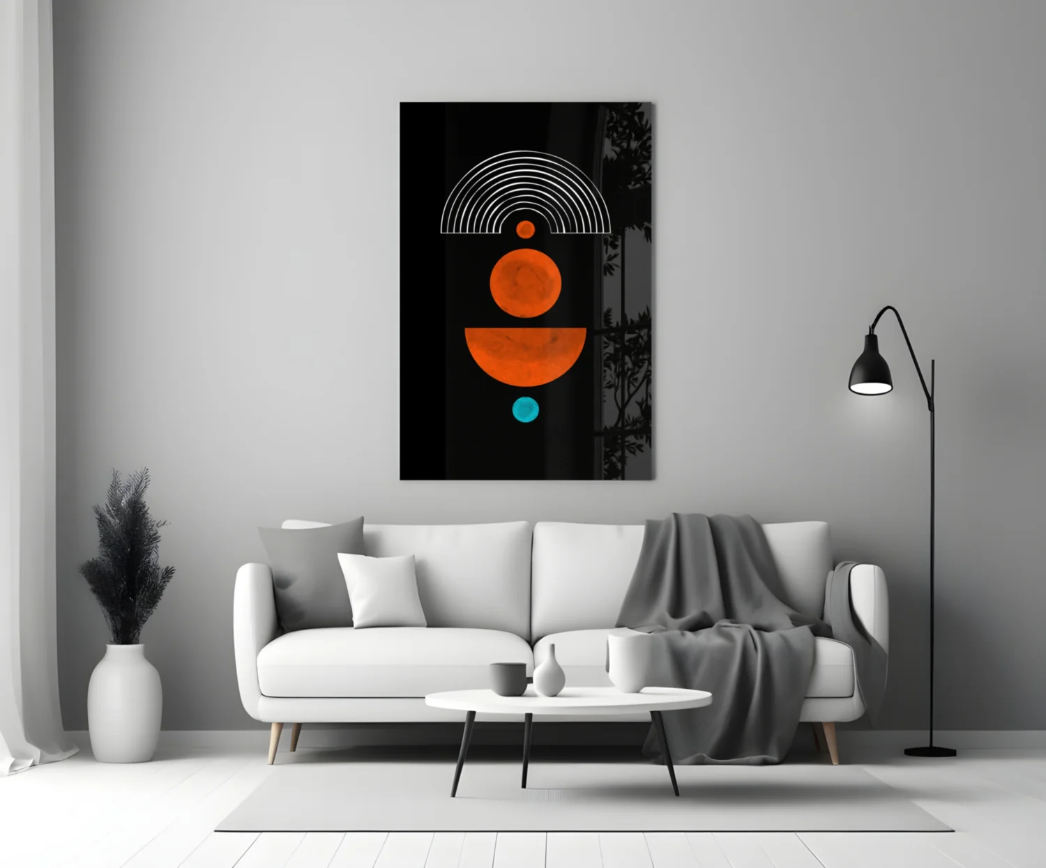 Dots Under the Rainbow Glass Wall Art - Image 4