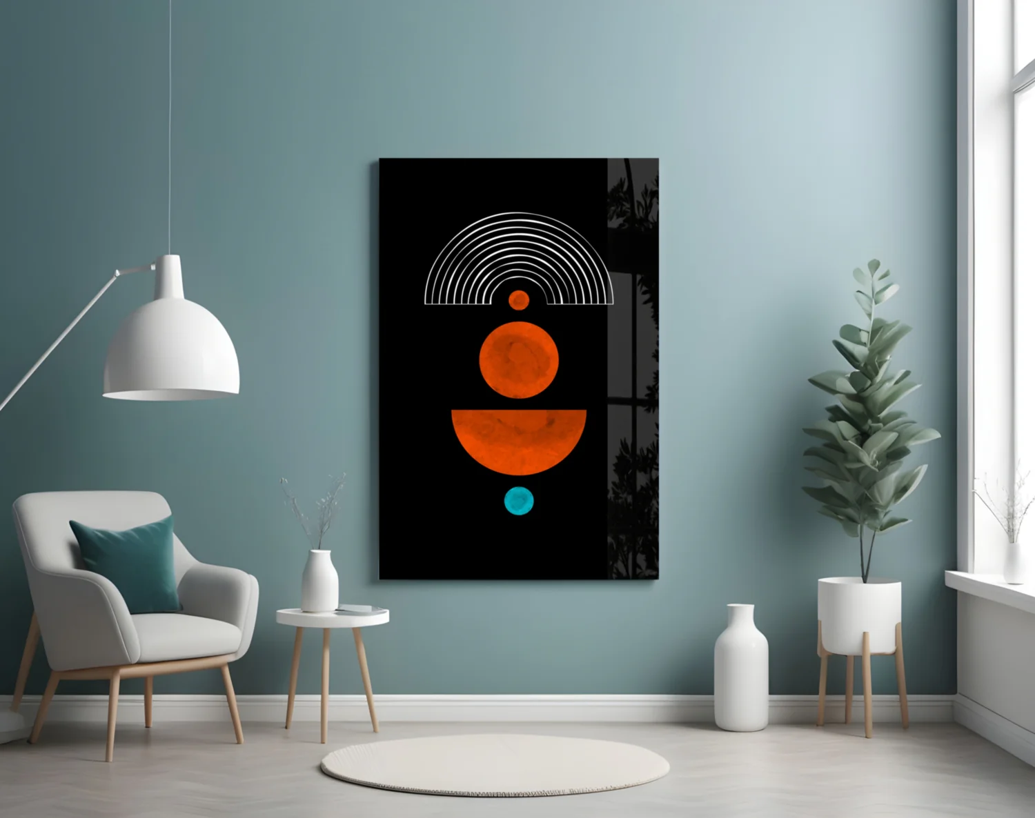 Dots Under the Rainbow Glass Wall Art - Image 5