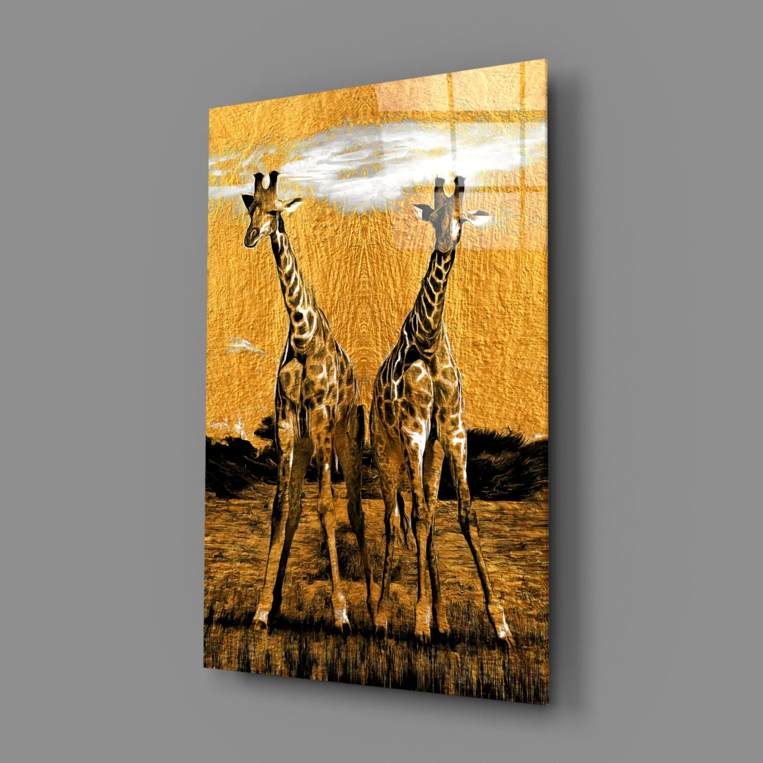 Giraffes Glass Wall Art - Image 3