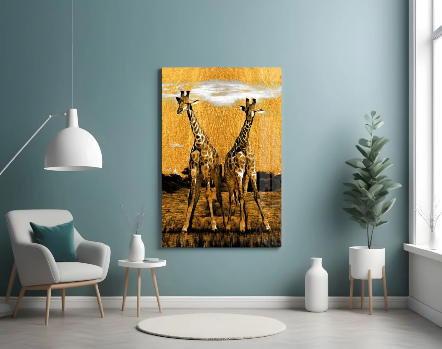 Giraffes Glass Wall Art - Image 5