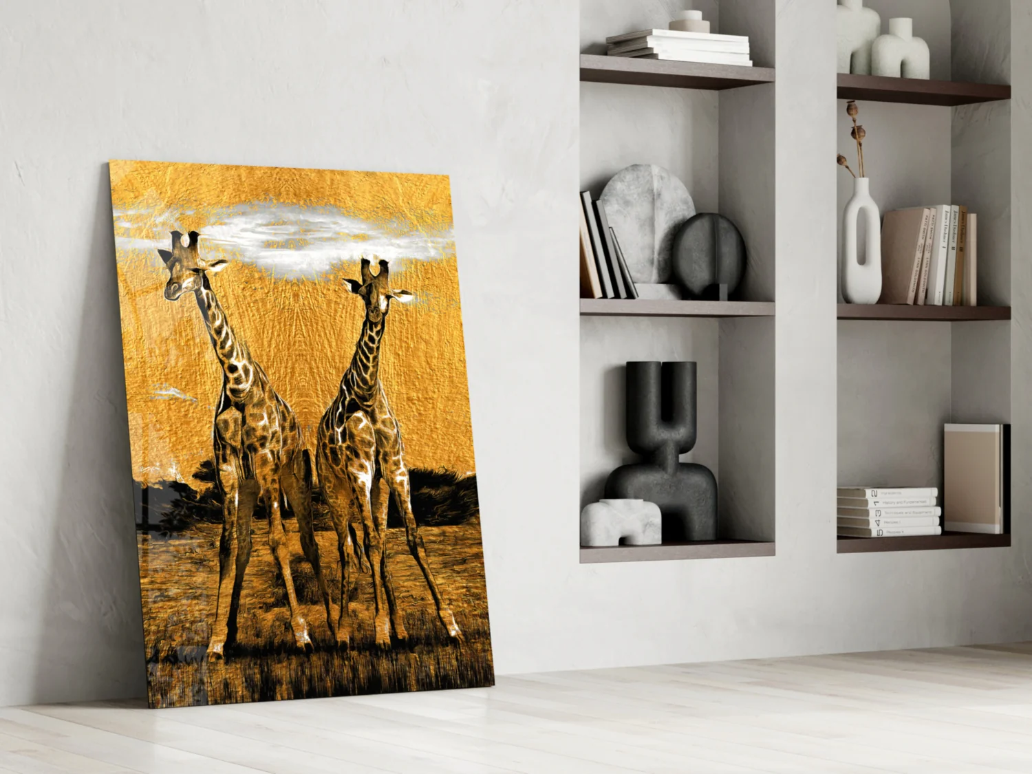 Giraffes Glass Wall Art - Image 7