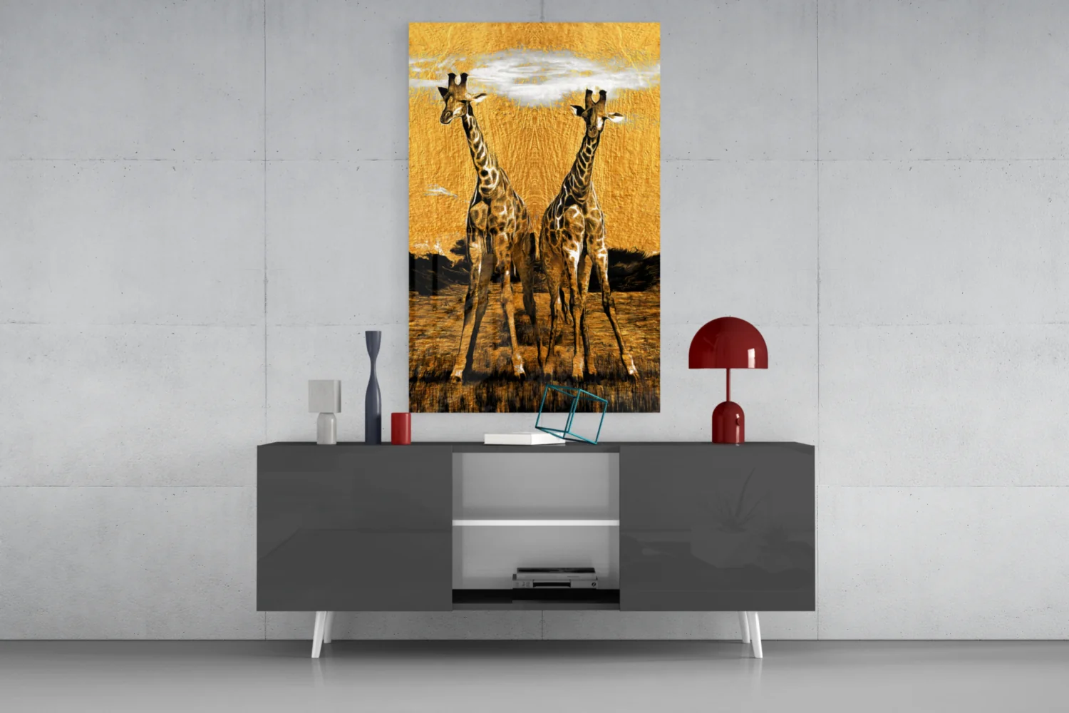 Giraffes Glass Wall Art - Image 9