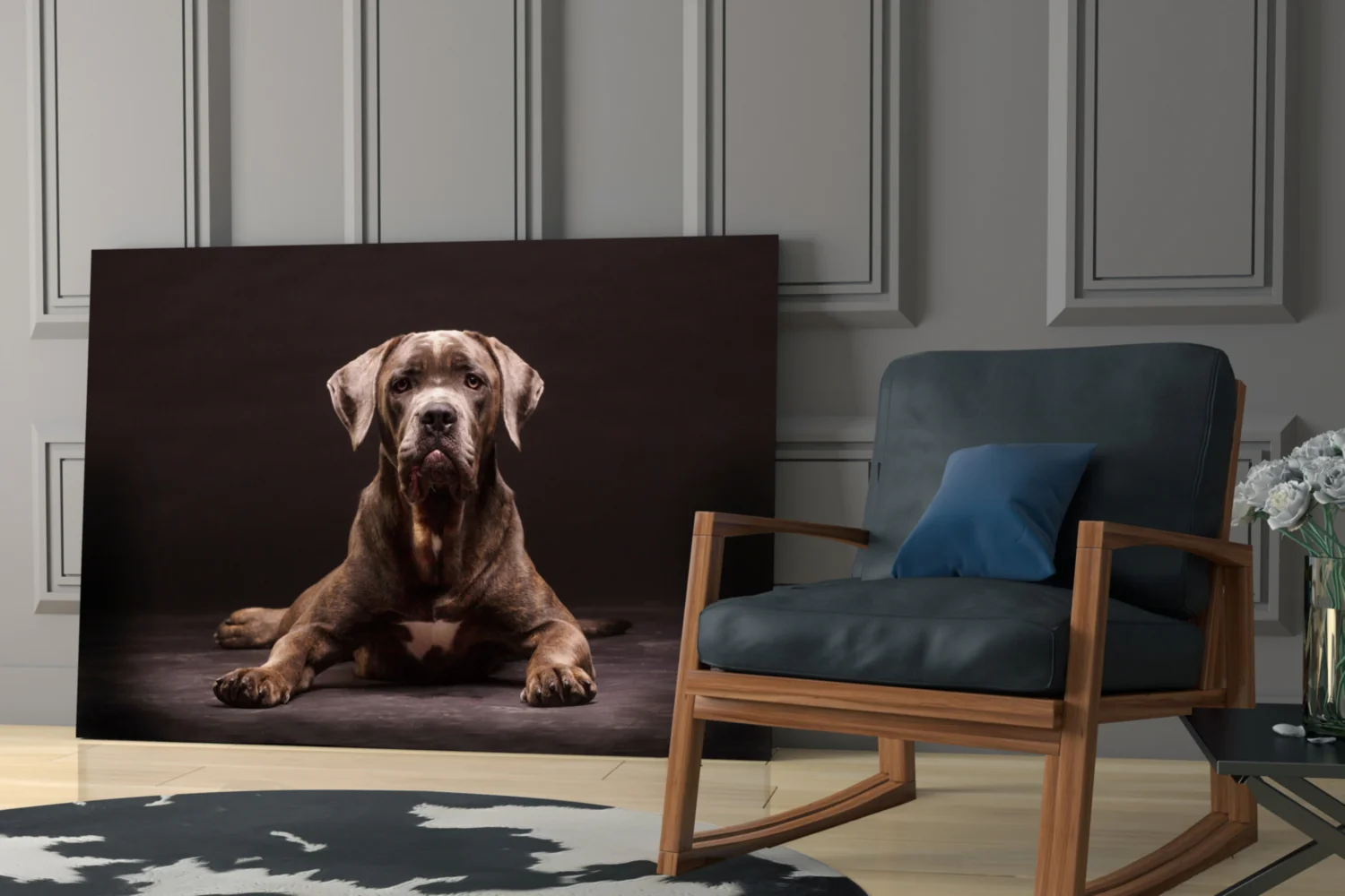 Cane Corso Studio Portrait Glass Wall Art - Image 6