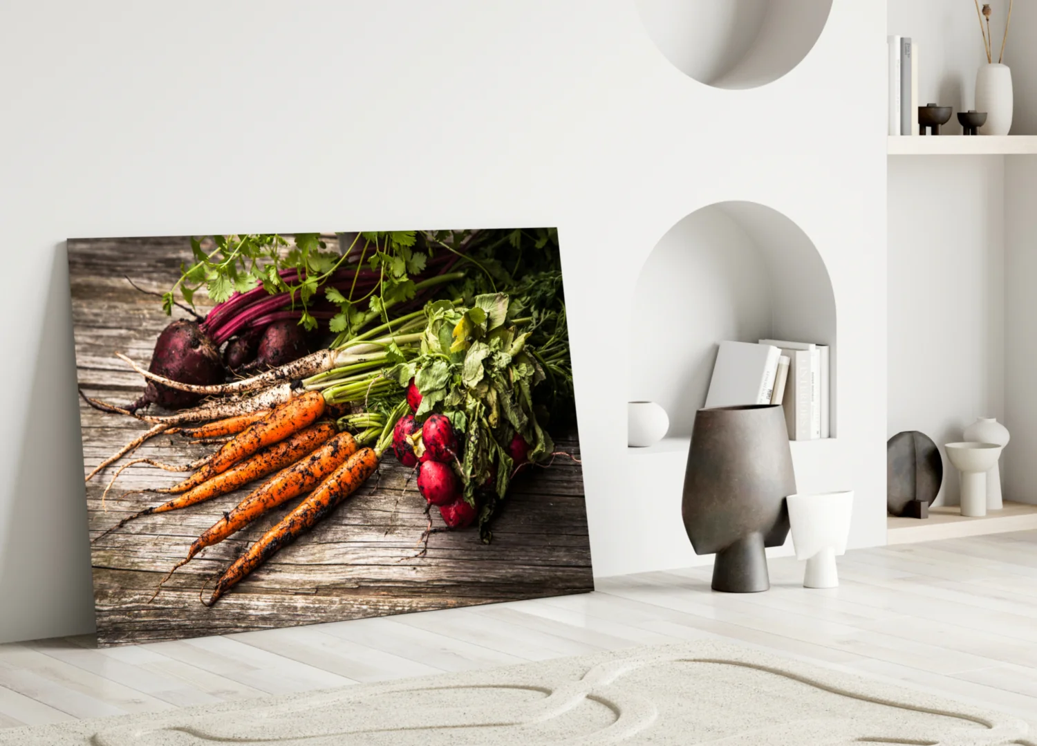 Carrot and Radish Glass Wall Art - Image 3