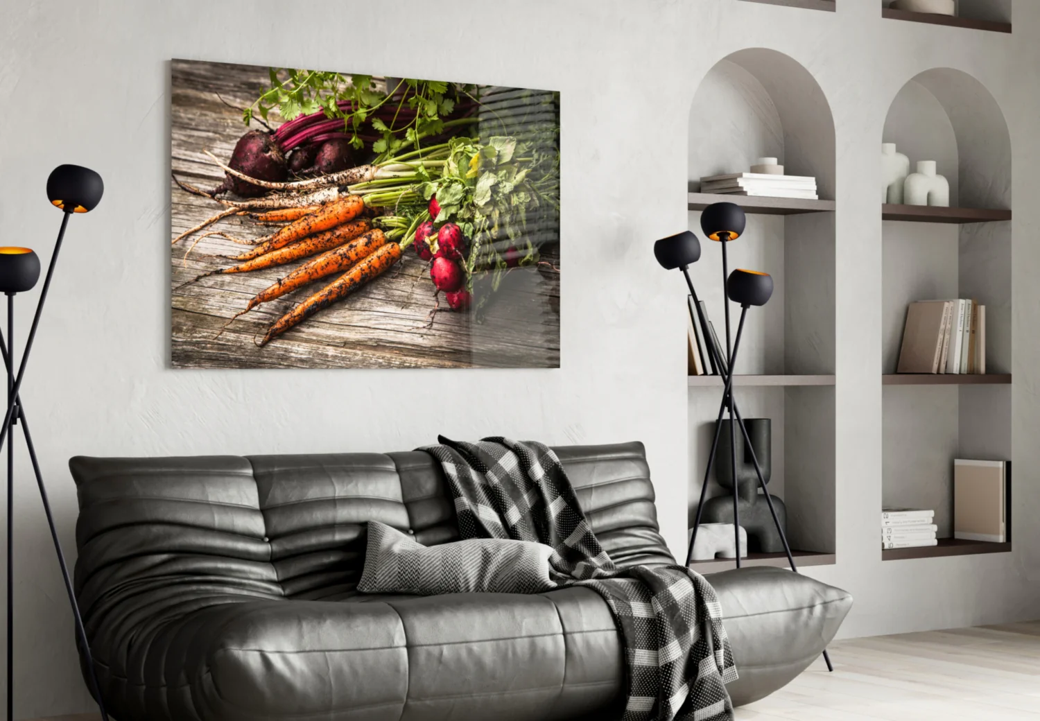 Carrot and Radish Glass Wall Art - Image 4