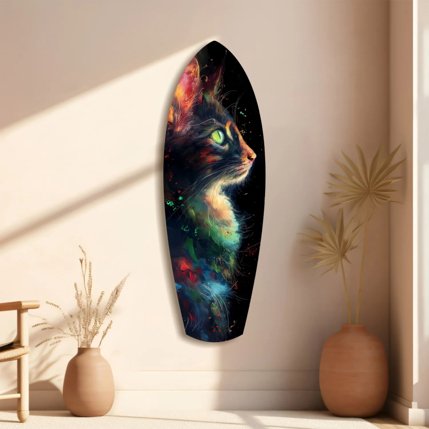 Celestial Cat Glass Wall Art - Image 11