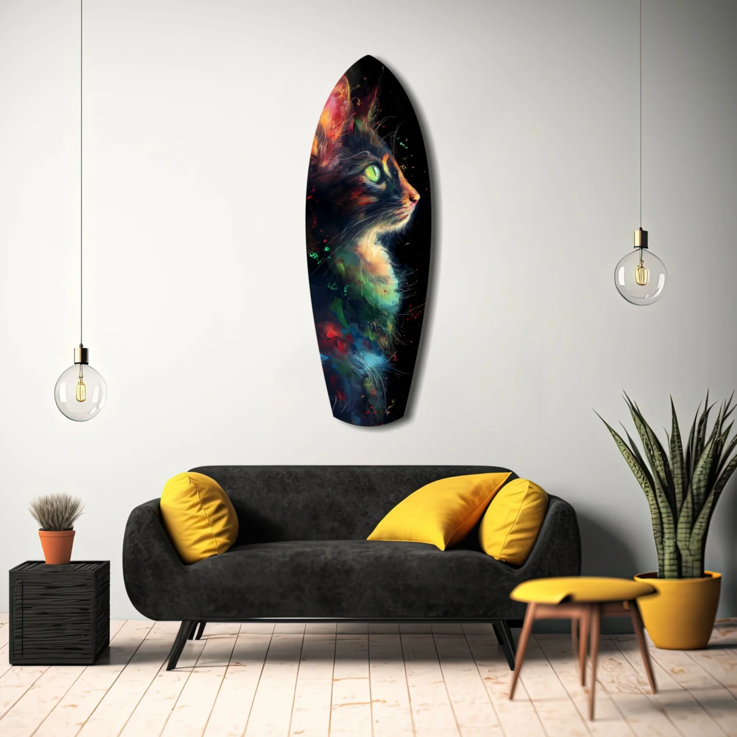 Celestial Cat Glass Wall Art - Image 8