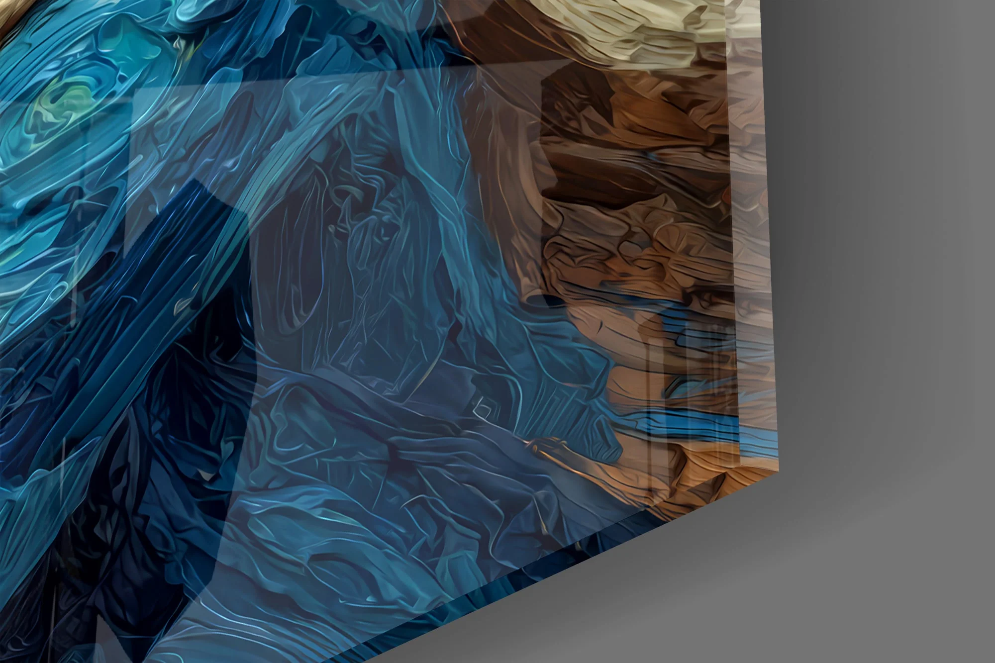 Celestial Embrace Glass Wall Art - Image 3