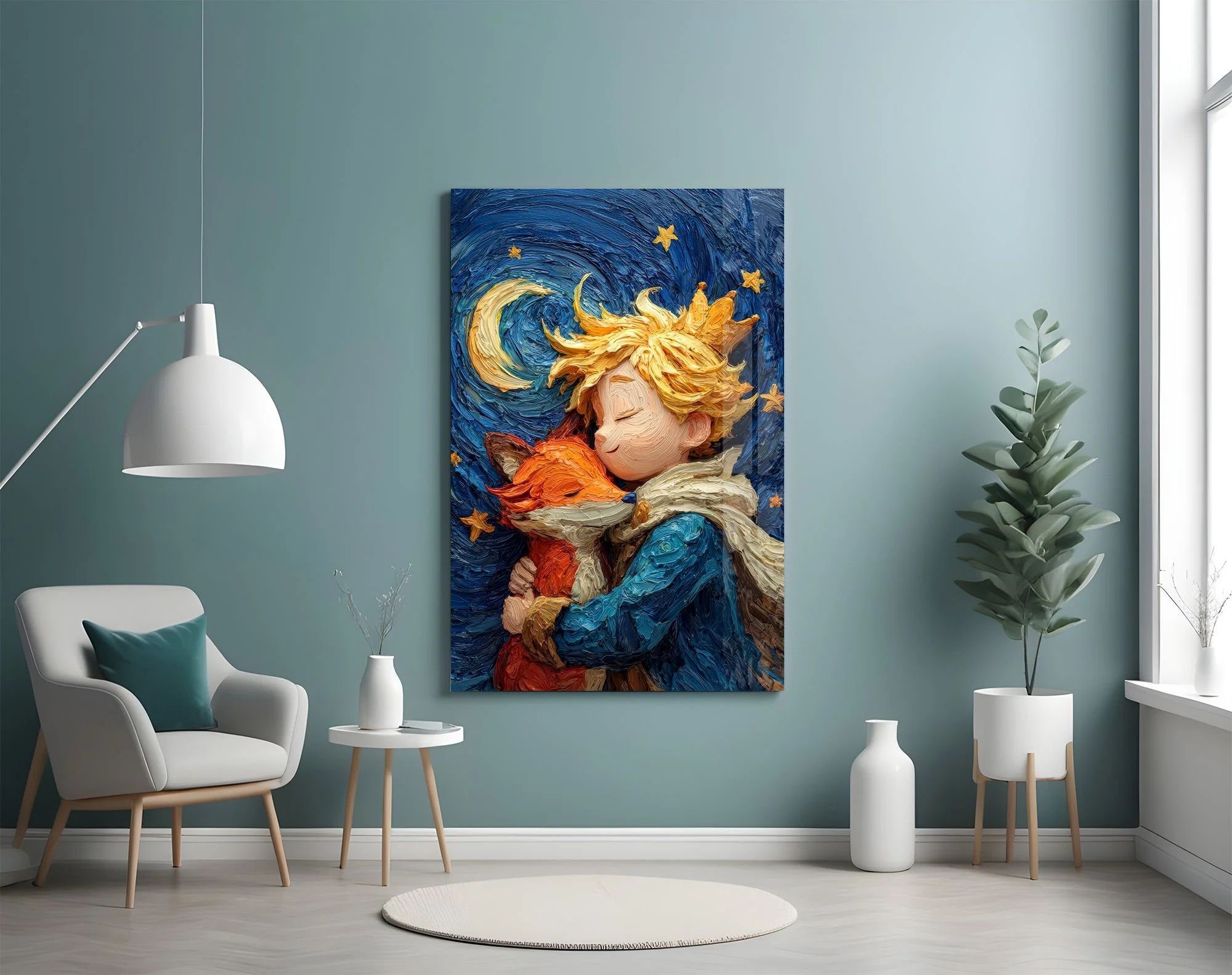 Celestial Embrace Glass Wall Art - Image 4