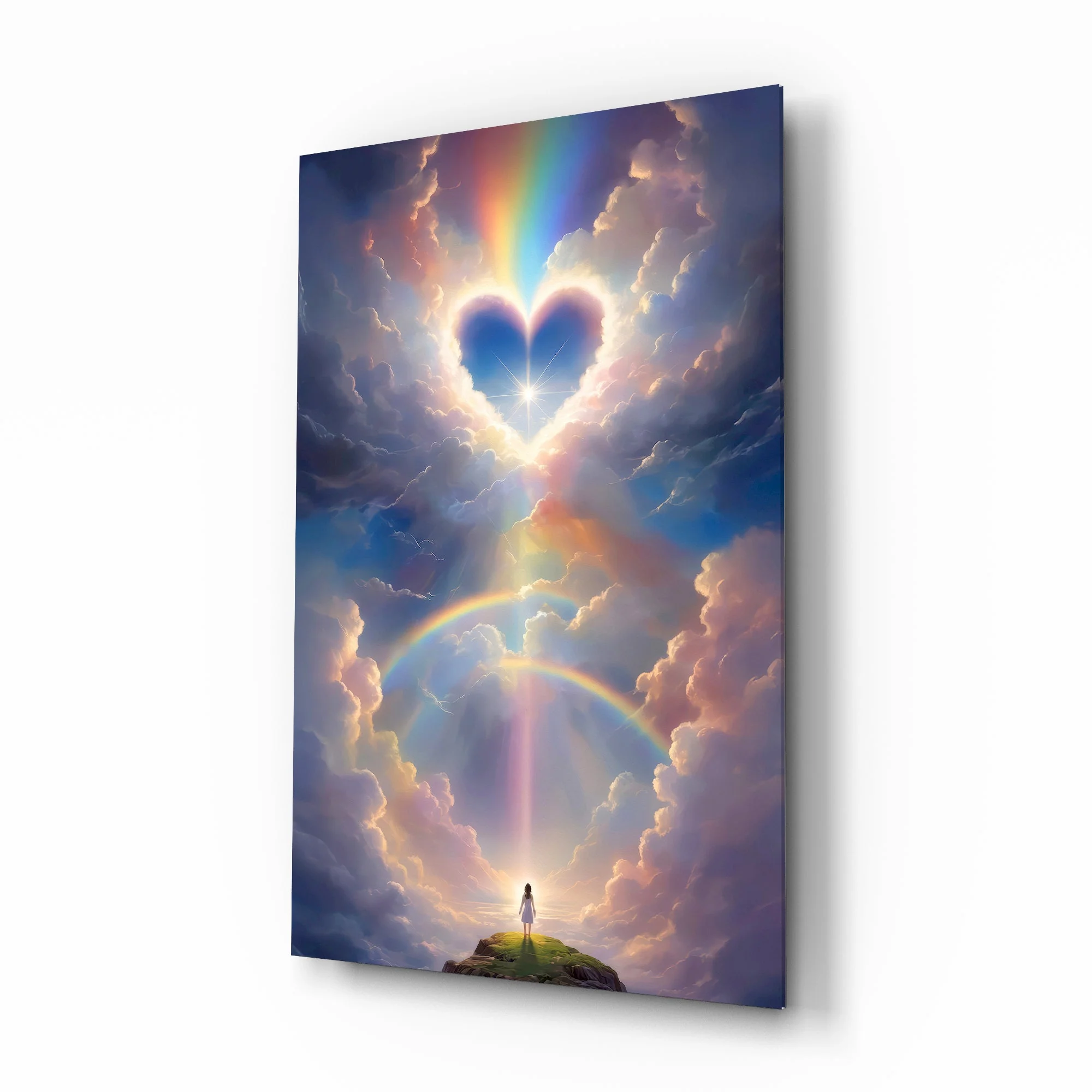 Celestial Heart Horizon Glass Wall Art
