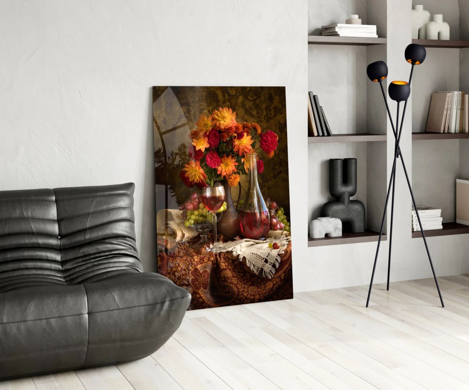 Chalice and Flowers Glass Wall Art - Image 5