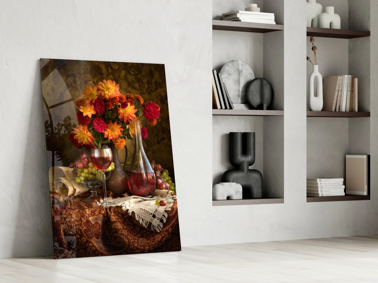Chalice and Flowers Glass Wall Art - Image 6