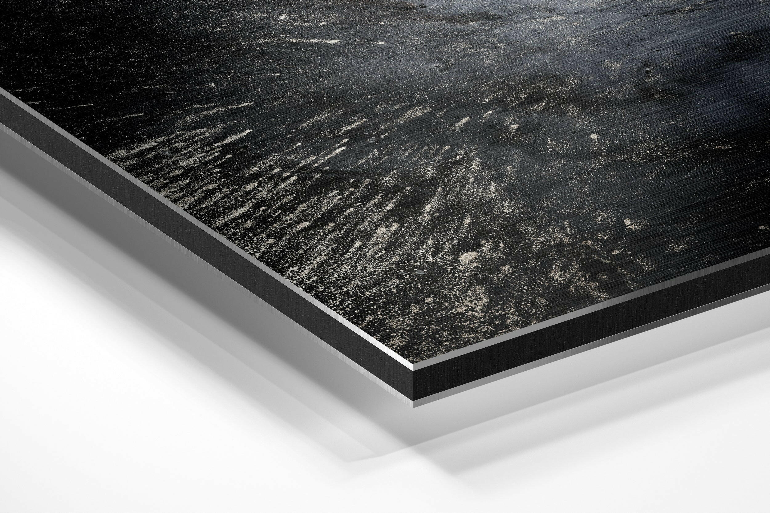 Charcoal Smoke Ink Brushed Aluminium Dibond Wall Art - Image 2