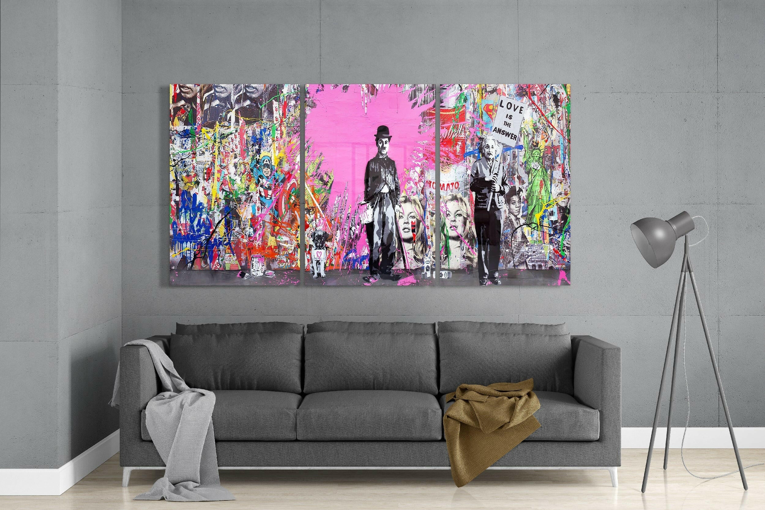 Silent Film Tramp Street Art Glass Art - Image 3