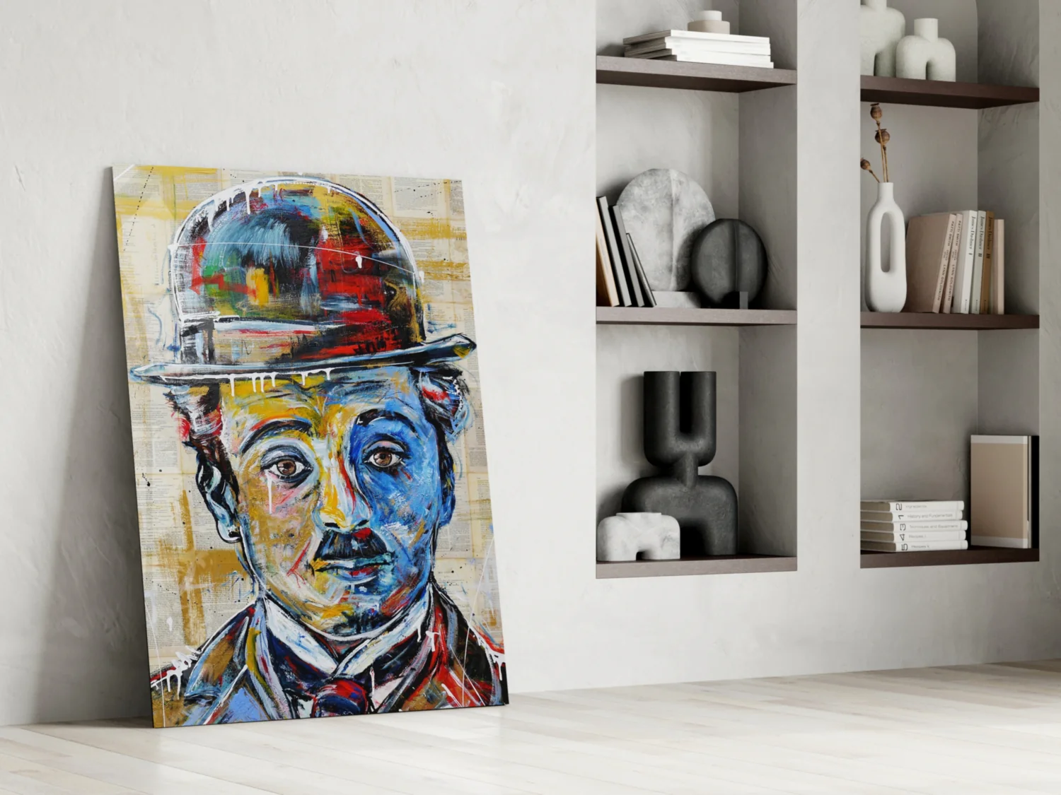 Bowler Hat Comedian Glass Wall Art - Image 6