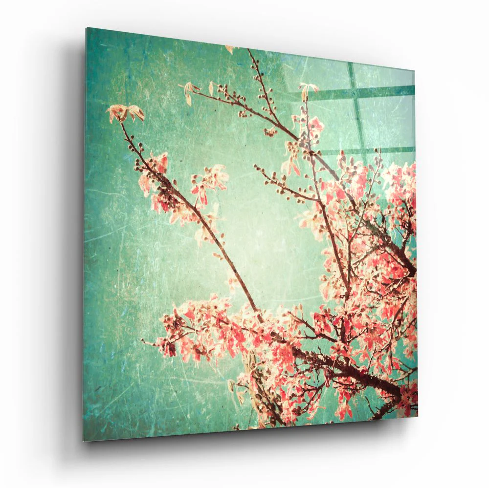 Cherry Blossom Glass Wall Art - Image 2