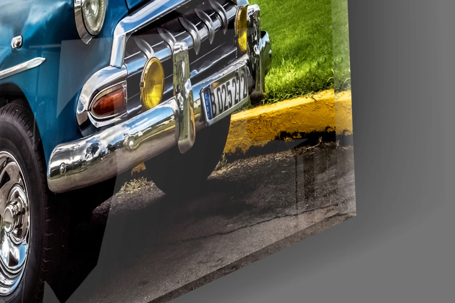 Vintage American Classic Car Glass Wall Art - Image 8