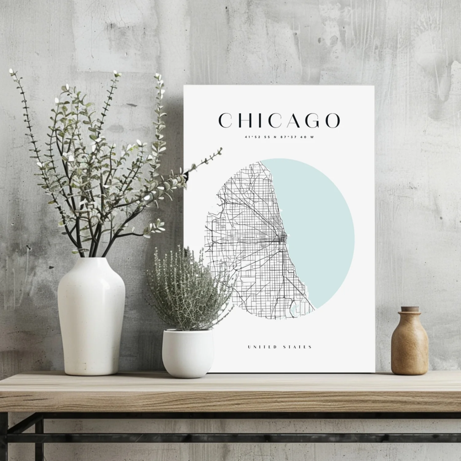 Chicago V2 Aluminum Print - Image 2