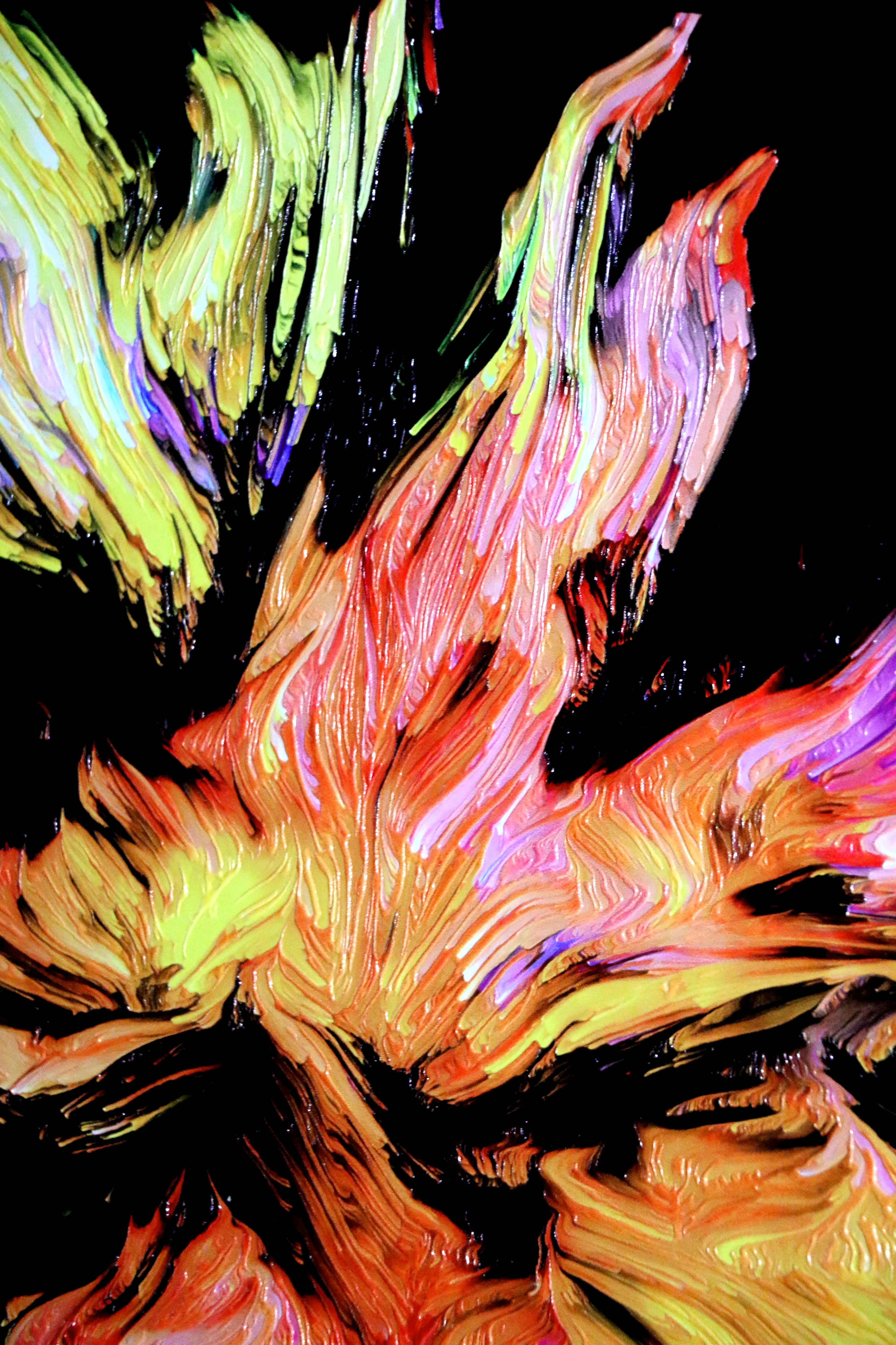 Chromatic Soul Radiance — 3D Haptic Embossed High-Gloss Luxury Wall Art - Image 12