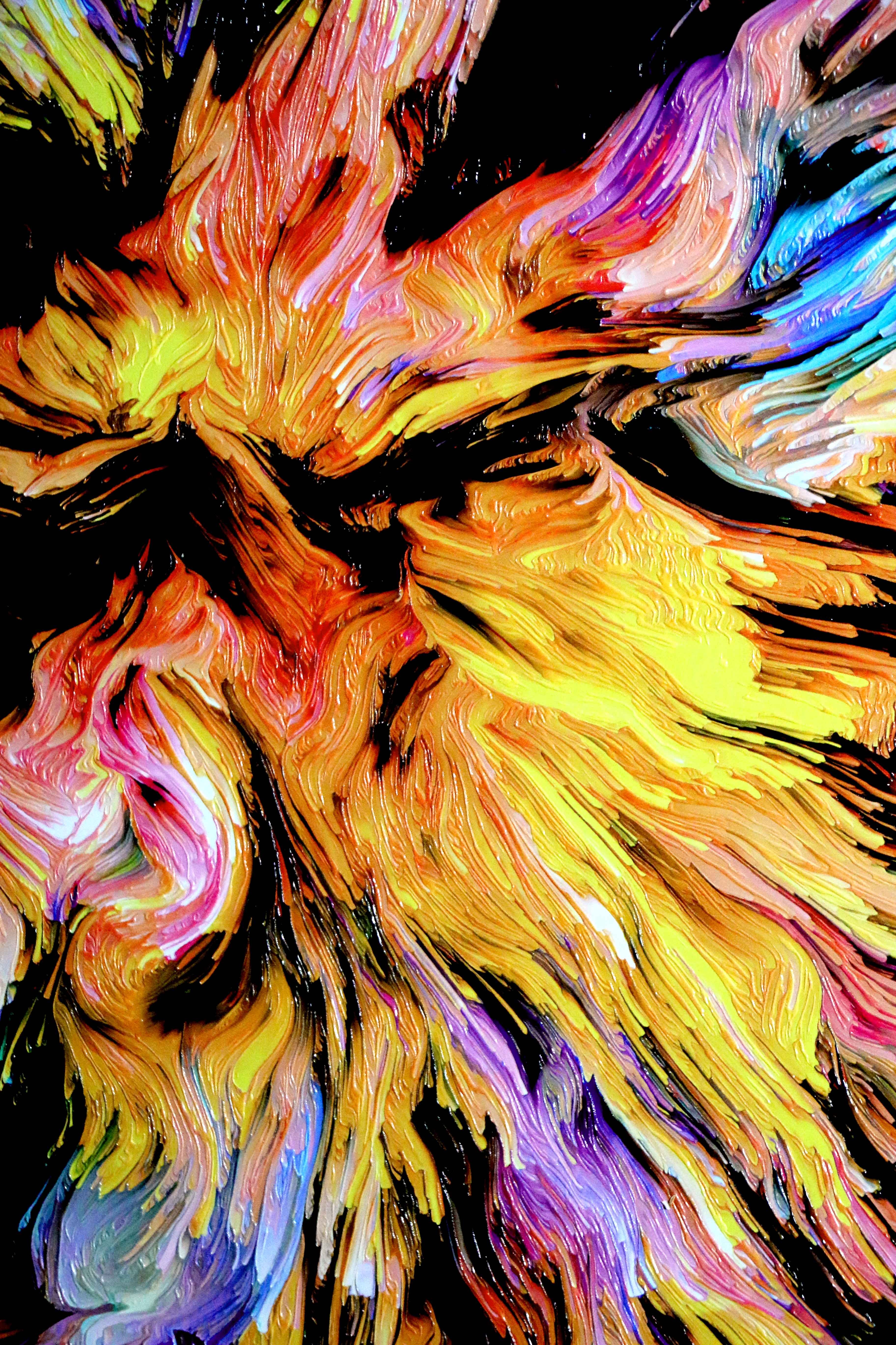 Chromatic Soul Radiance — 3D Haptic Embossed High-Gloss Luxury Wall Art - Image 2